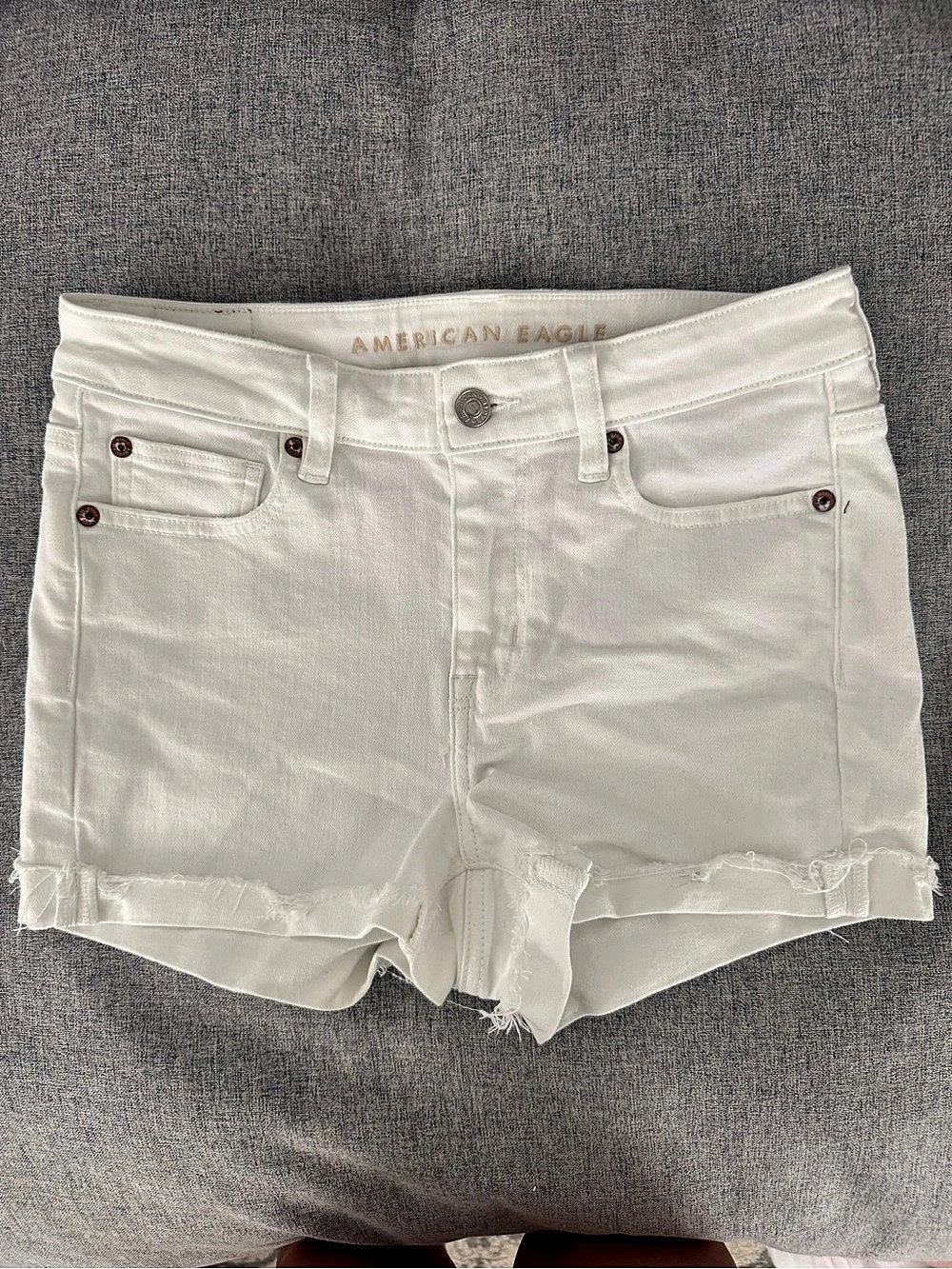 American Eagle White Jean Shorts